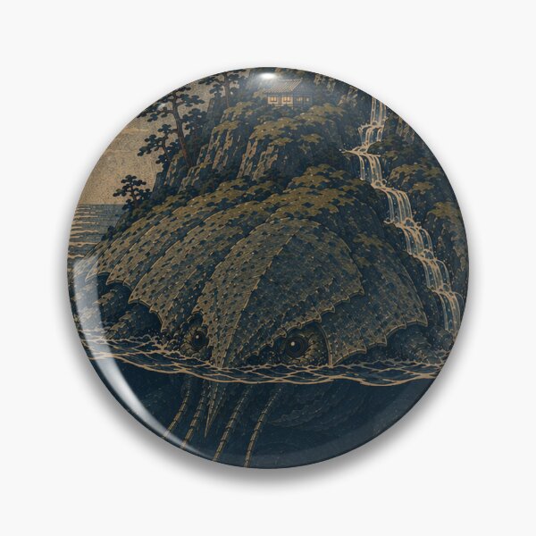 Item preview, The Sleeping Island | Giant Lobster Kaiju Japanese Woodblock Art designed and sold by Vandy Fullam.