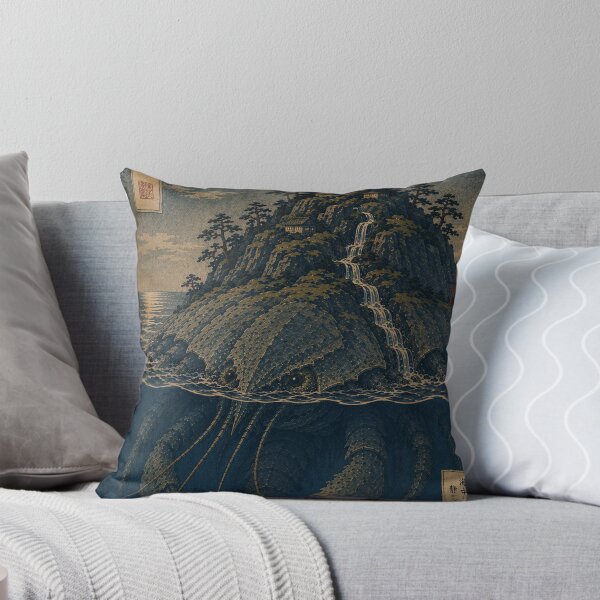 Item preview, The Sleeping Island | Giant Lobster Kaiju Japanese Woodblock Art designed and sold by Vandy Fullam.