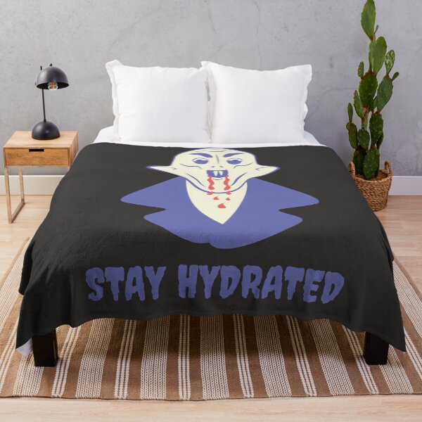 Item preview, Funny Nosferatu Stay Hydrated Gothic Illustration Purple Edition designed and sold by beboplab.