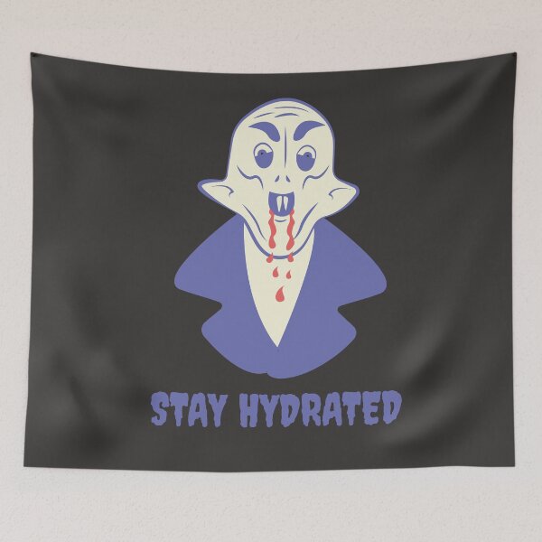 Item preview, Funny Nosferatu Stay Hydrated Gothic Illustration Purple Edition designed and sold by beboplab.