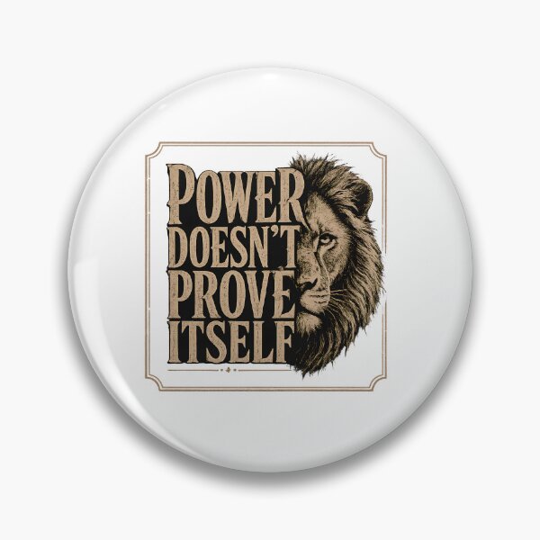 Item preview, Power Doesn't Prove Itself Vintage Lion Frame Art designed and sold by Presshue.