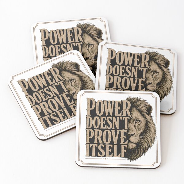 Item preview, Power Doesn't Prove Itself Vintage Lion Frame Art designed and sold by Presshue.