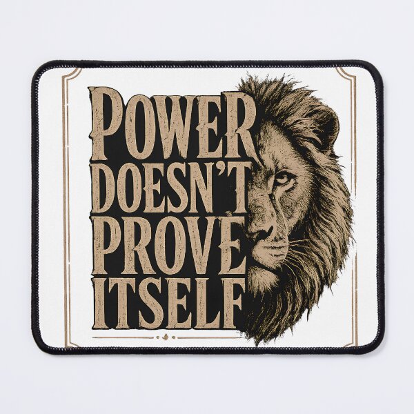 Item preview, Power Doesn't Prove Itself Vintage Lion Frame Art designed and sold by Presshue.