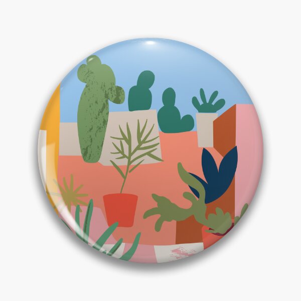 Item preview, Abstract Colorful Potted Plants Boho Patio Art designed and sold by FaizArtShop.