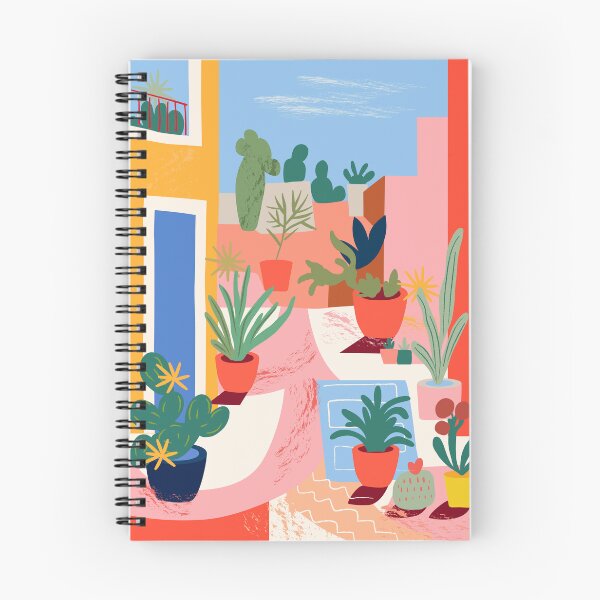 Item preview, Abstract Colorful Potted Plants Boho Patio Art designed and sold by FaizArtShop.