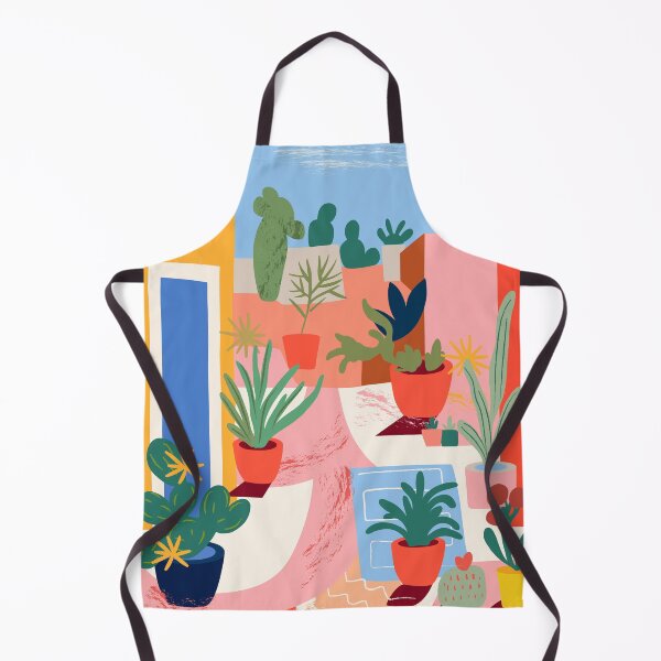 Item preview, Abstract Colorful Potted Plants Boho Patio Art designed and sold by FaizArtShop.