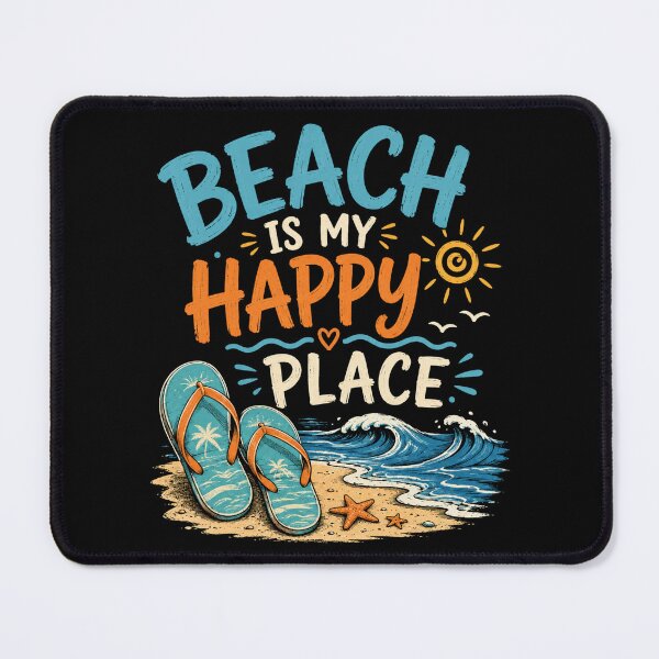 Item preview, Beach Is My Happy Place Retro Summer Beach Design designed and sold by AMICO77.