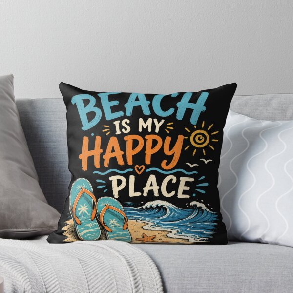 Item preview, Beach Is My Happy Place Retro Summer Beach Design designed and sold by AMICO77.
