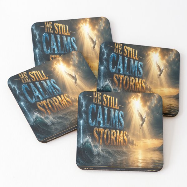Item preview, He Still Calms Storms | Christian Ocean Faith Artwork designed and sold by Faith & Grace design .