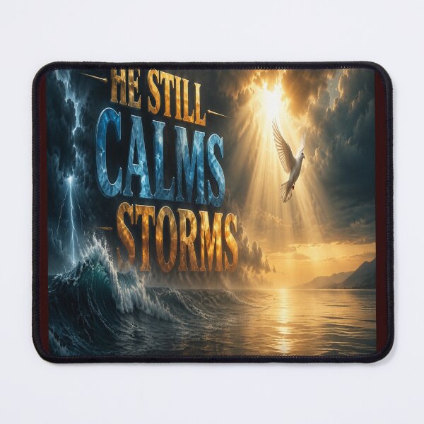 Item preview, He Still Calms Storms | Christian Ocean Faith Artwork designed and sold by Faith & Grace design .