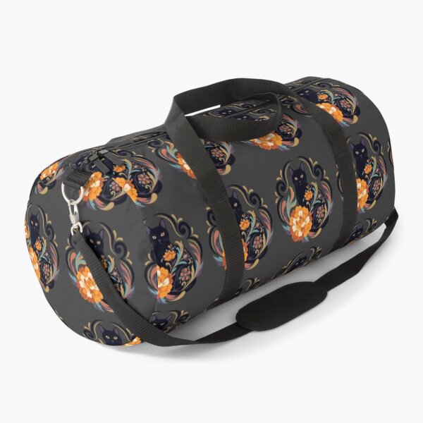 Item preview, Día de los Muertos Elegant Black Cat Marigold designed and sold by MythicCotton.