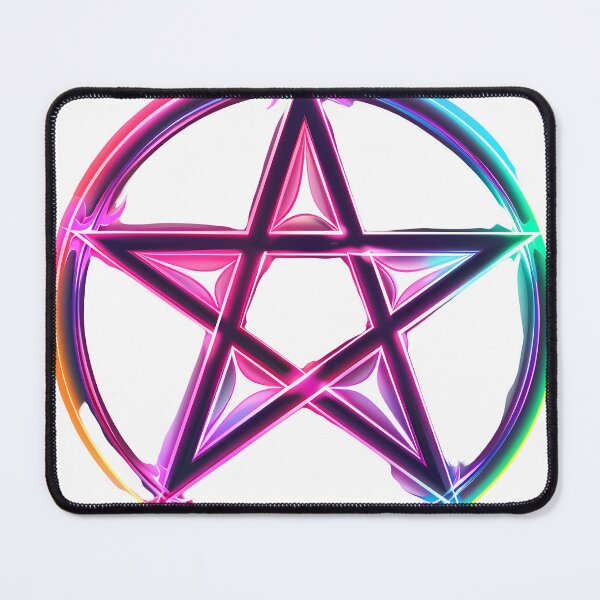 Item preview, Glowing Neon Pentagram Symbol Illustration designed and sold by Lilith.3x313 Vault.