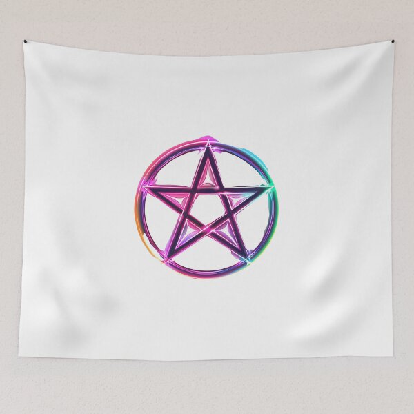 Item preview, Glowing Neon Pentagram Symbol Illustration designed and sold by Lilith.3x313 Vault.