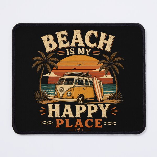 Item preview, Beach Is My Happy Place Retro Summer Beach Design designed and sold by AMICO77.