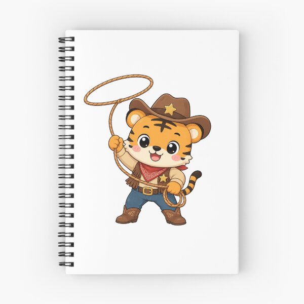 Item preview, Cute Cowboy Tiger with Lasso Kawaii Cartoon Western Design designed and sold by Seculinator.