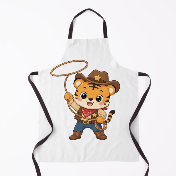 Item preview, Cute Cowboy Tiger with Lasso Kawaii Cartoon Western Design designed and sold by Seculinator.