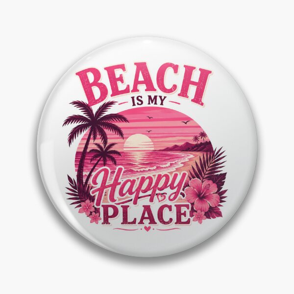 Item preview,  Beach Is My Happy Place Retro Summer Beach Design designed and sold by AMICO77.