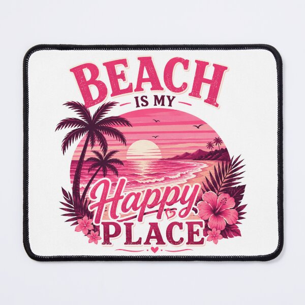 Item preview, Beach Is My Happy Place Retro Summer Beach Design designed and sold by AMICO77.