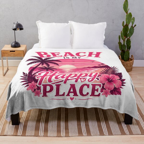 Item preview, Beach Is My Happy Place Retro Summer Beach Design designed and sold by AMICO77.