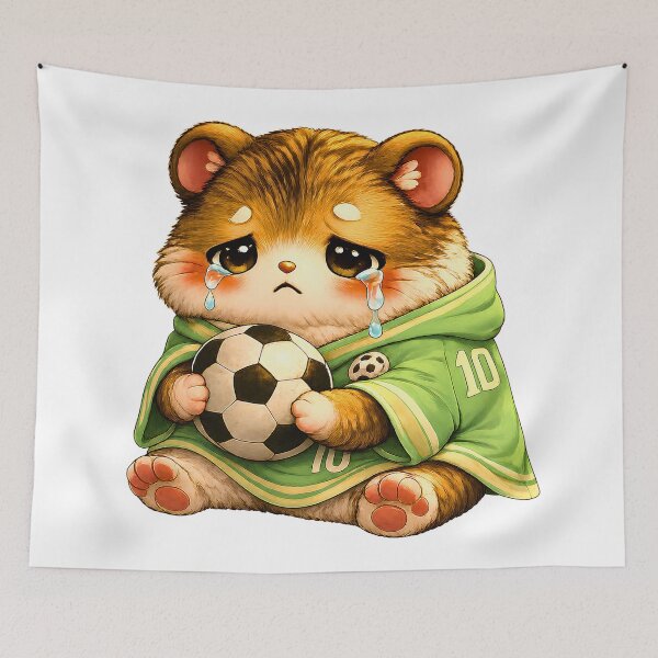 Item preview, Sad Lost Match Hamster – Funny Kawaii Football Meme designed and sold by Pick'n Quick.