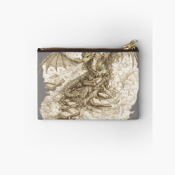 Item preview, Fantasy Dragon with Book -  Pencil Sketch Design designed and sold by DreamCloths12.
