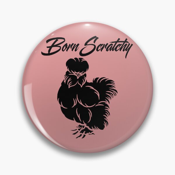 Item preview,  Born Scratchy Silkie Chicken Cotton T-Shirt, Funny Chicken Lady Tee, Sassy Farm Girl Shirt designed and sold by ZenfiniteDesign.