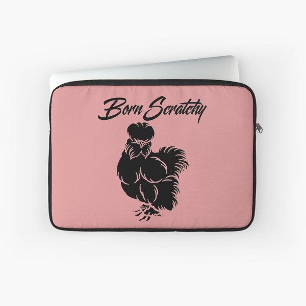 Item preview,  Born Scratchy Silkie Chicken Cotton T-Shirt, Funny Chicken Lady Tee, Sassy Farm Girl Shirt designed and sold by ZenfiniteDesign.