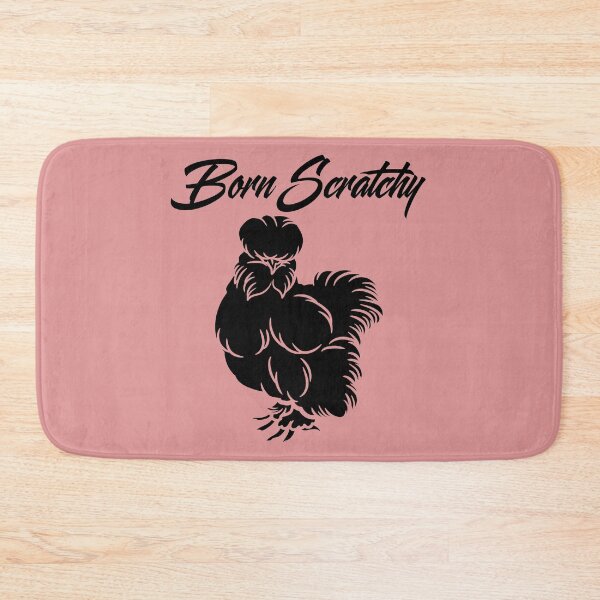 Item preview,  Born Scratchy Silkie Chicken Cotton T-Shirt, Funny Chicken Lady Tee, Sassy Farm Girl Shirt designed and sold by ZenfiniteDesign.