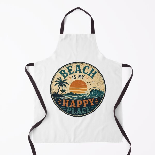Item preview, Beach Is My Happy Place Retro Summer Beach Design designed and sold by AMICO77.