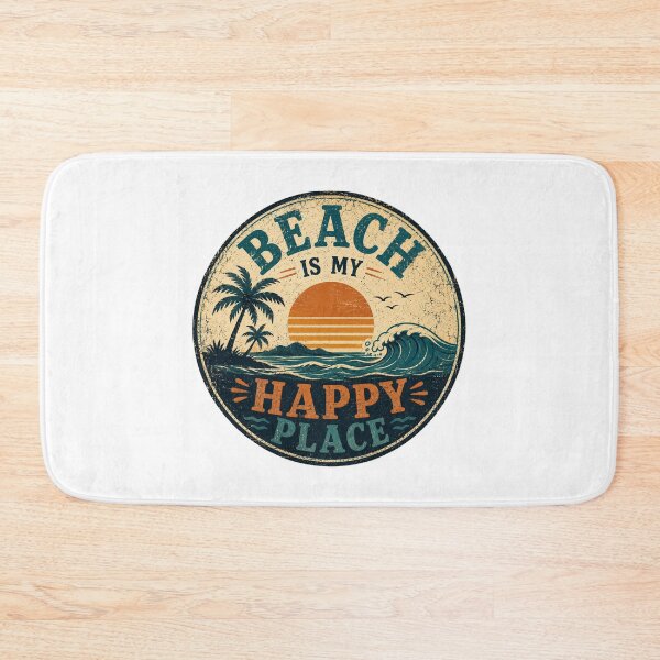 Item preview, Beach Is My Happy Place Retro Summer Beach Design designed and sold by AMICO77.