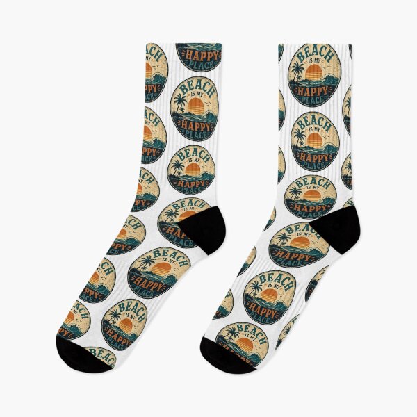 Item preview, Beach Is My Happy Place Retro Summer Beach Design designed and sold by AMICO77.