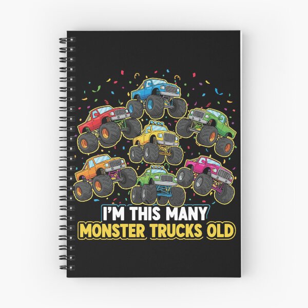 Item preview, I'm This Many Monster Trucks Old Birthday Kids Boy designed and sold by PopStars1993.
