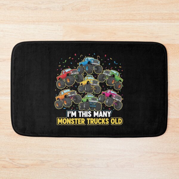Item preview, I'm This Many Monster Trucks Old Birthday Kids Boy designed and sold by PopStars1993.