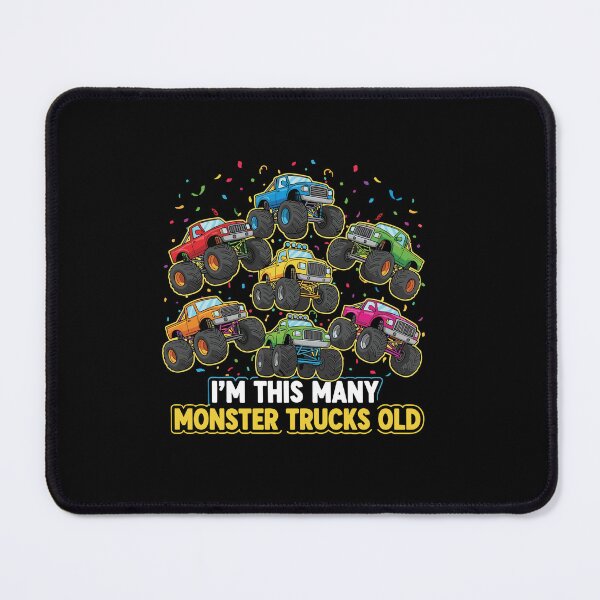 Item preview, I'm This Many Monster Trucks Old Birthday Kids Boy designed and sold by PopStars1993.