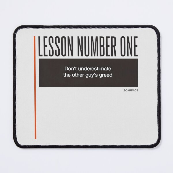 Item preview, Scarface Lesson Number One Greed Movie Quote Art designed and sold by Enea Kelo.