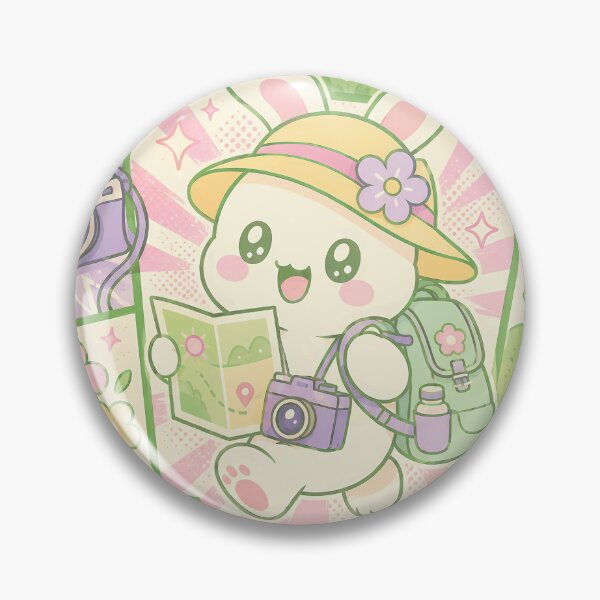 Item preview, Kawaii Spring Bunny Traveler Comic Panel designed and sold by Gift Phrase Studio.
