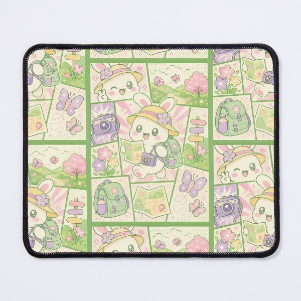 Item preview, Kawaii Spring Bunny Traveler Comic Panel designed and sold by Magmashup.