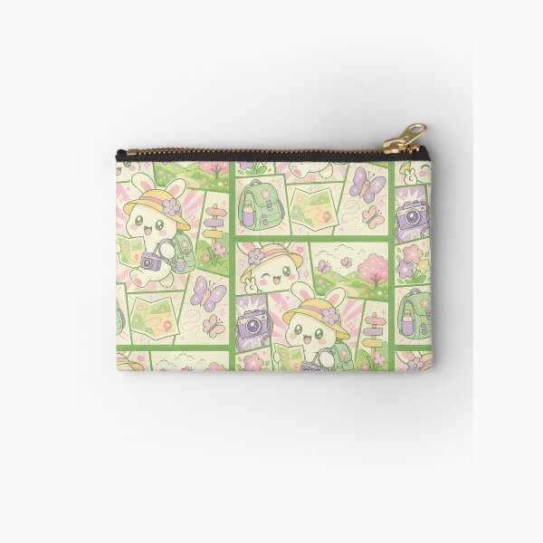 Item preview, Kawaii Spring Bunny Traveler Comic Panel designed and sold by Gift Phrase Studio.