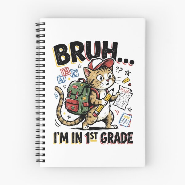 Item preview, Bruh I'm In 1st Grade Funny First Grade Back To School Retro Cat Design designed and sold by get55shirt.