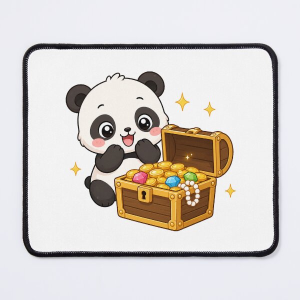 Item preview, Cute Panda Finding Treasure Kawaii Cartoon Pirate Adventure Design designed and sold by Seculinator.