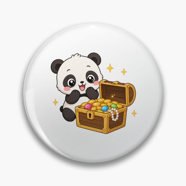 Item preview, Cute Panda Finding Treasure Kawaii Cartoon Pirate Adventure Design designed and sold by Seculinator.