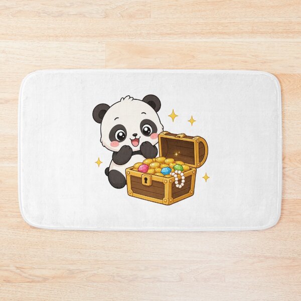 Item preview, Cute Panda Finding Treasure Kawaii Cartoon Pirate Adventure Design designed and sold by Seculinator.