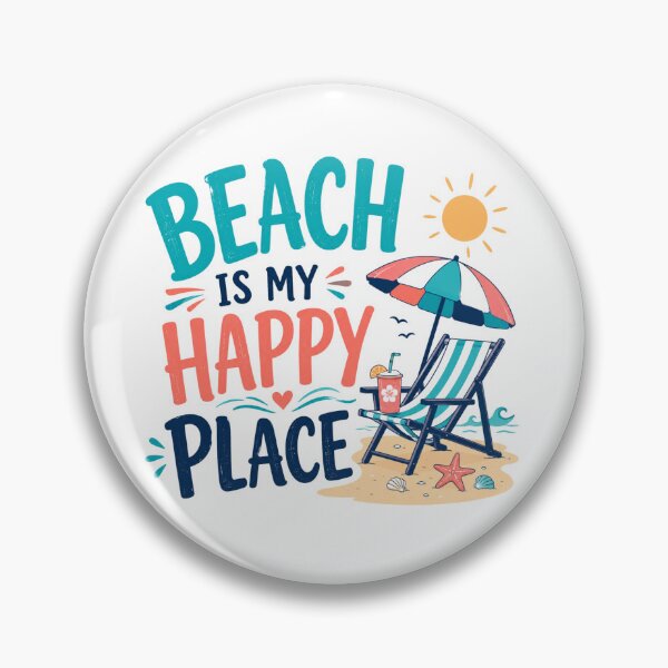 Item preview, Beach Is My Happy Place Retro Summer Beach Design designed and sold by AMICO77.