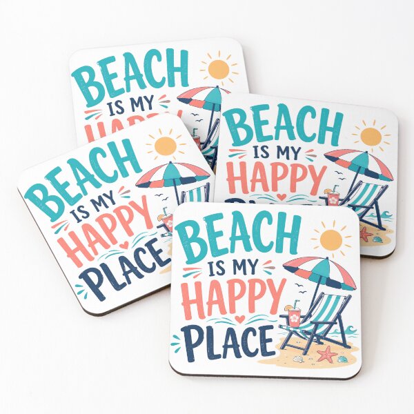 Item preview, Beach Is My Happy Place Retro Summer Beach Design designed and sold by AMICO77.