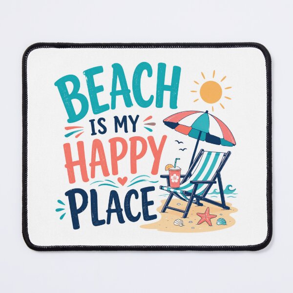 Item preview, Beach Is My Happy Place Retro Summer Beach Design designed and sold by AMICO77.