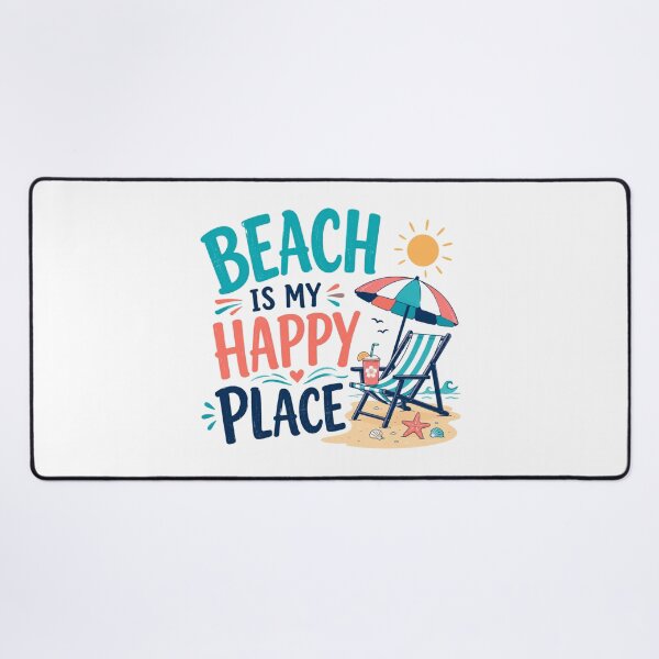 Item preview, Beach Is My Happy Place Retro Summer Beach Design designed and sold by AMICO77.