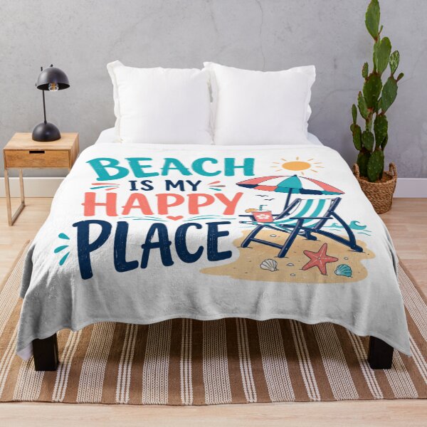 Item preview, Beach Is My Happy Place Retro Summer Beach Design designed and sold by AMICO77.