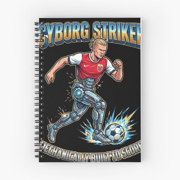 Item preview, Cyborg erling haaland Striker Norway Football Caricature designed and sold by thenewall.