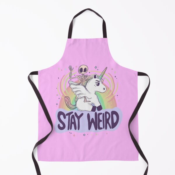 Item preview, Stay Weird - Skeleton Rides a Unicorn into the Sun designed and sold by adnane1081.