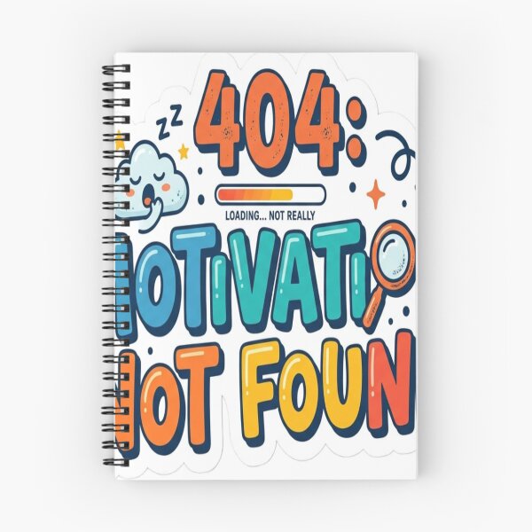 Item preview, 404 Motivation Not Found Funny Sticker | Lazy Humor Meme | Cute Productivity Error Vinyl Decal designed and sold by AdityaShop18.